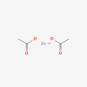 Structura chimică 2D a Zinc Acetate