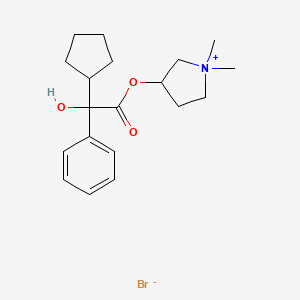 Structura chimică 2D a Glycopyrronium Bromide