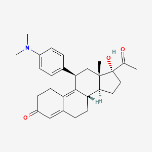 Structura chimică 2D a Ulipristalum Acetatum