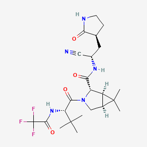 Structura chimică 2D a Nirmatrelvirum+ritonavirum