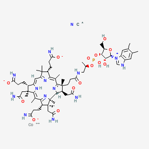 Structura chimică 2D a Cyanocobalaminum
