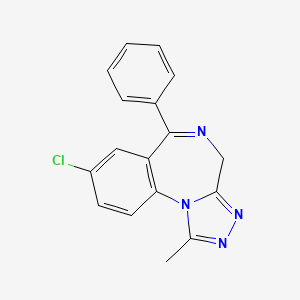Structura chimică 2D a Alprazolamum