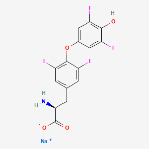 Structura chimică 2D a Levothyroxine Sodium