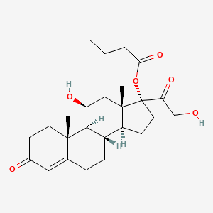 Structura chimică 2D a Hydrocortisone Butyrate