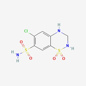 Structura chimică 2D a Hydrochlorothiazide