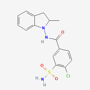 Structura chimică 2D a Indapamide