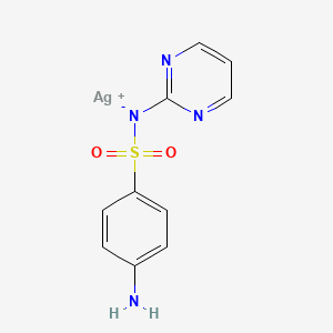Structura chimică 2D a Silver Sulfadiazine