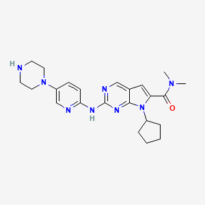 Structura chimică 2D a Ribociclibum