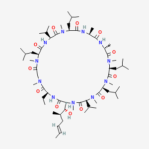 Structura chimică 2D a Ciclosporinum