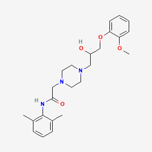 Structura chimică 2D a Ranolazine