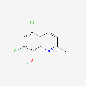 Structura chimică 2D a Chlorquinaldolum