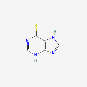 Structura chimică 2D a Mercaptopurinum