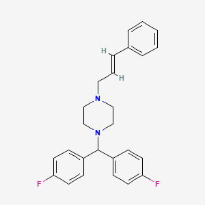 Structura chimică 2D a Flunarizinum