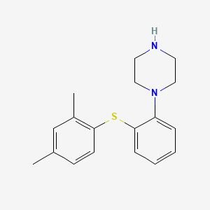 Structura chimică 2D a Vortioxetinum